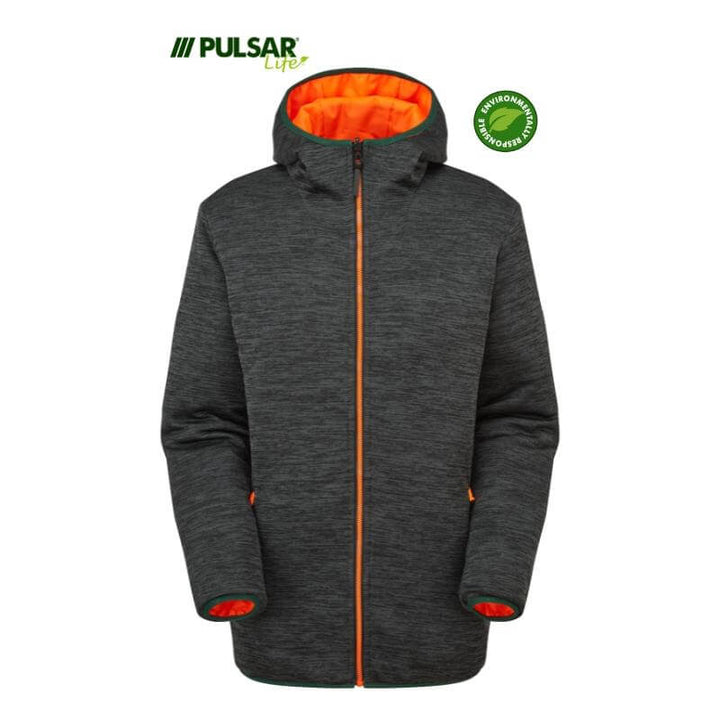 PULSAR Life Ladies Insulsated Reversible Hi Vis Waterproof Puffer Jacket Rail Spec LFE963 Orange 4 #colour_orange