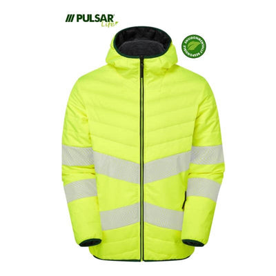 PULSAR Life Reversible Hi Vis Puffer Jacket LFE912 Yellow 1 #colour_yellow
