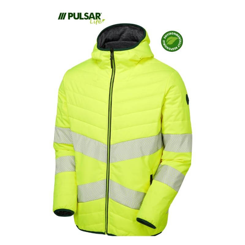 PULSAR Life Reversible Hi Vis Puffer Jacket LFE912 Yellow 6 #colour_yellow
