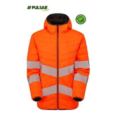 PULSAR Life Reversible Hi Vis Puffer Jacket Rail Spec LFE913 Orange 1 #colour_orange