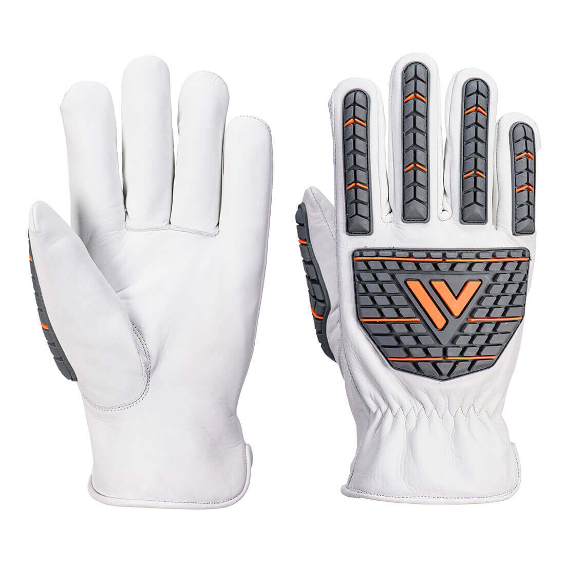 Portwest A742 Impact Protection Driver Gloves (Unlined) White Main#colour_white