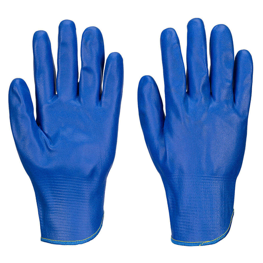 Portwest AP72 FD Grip 15 Nitrile Safe Food Handling Gauntlets Blue Main#colour_blue