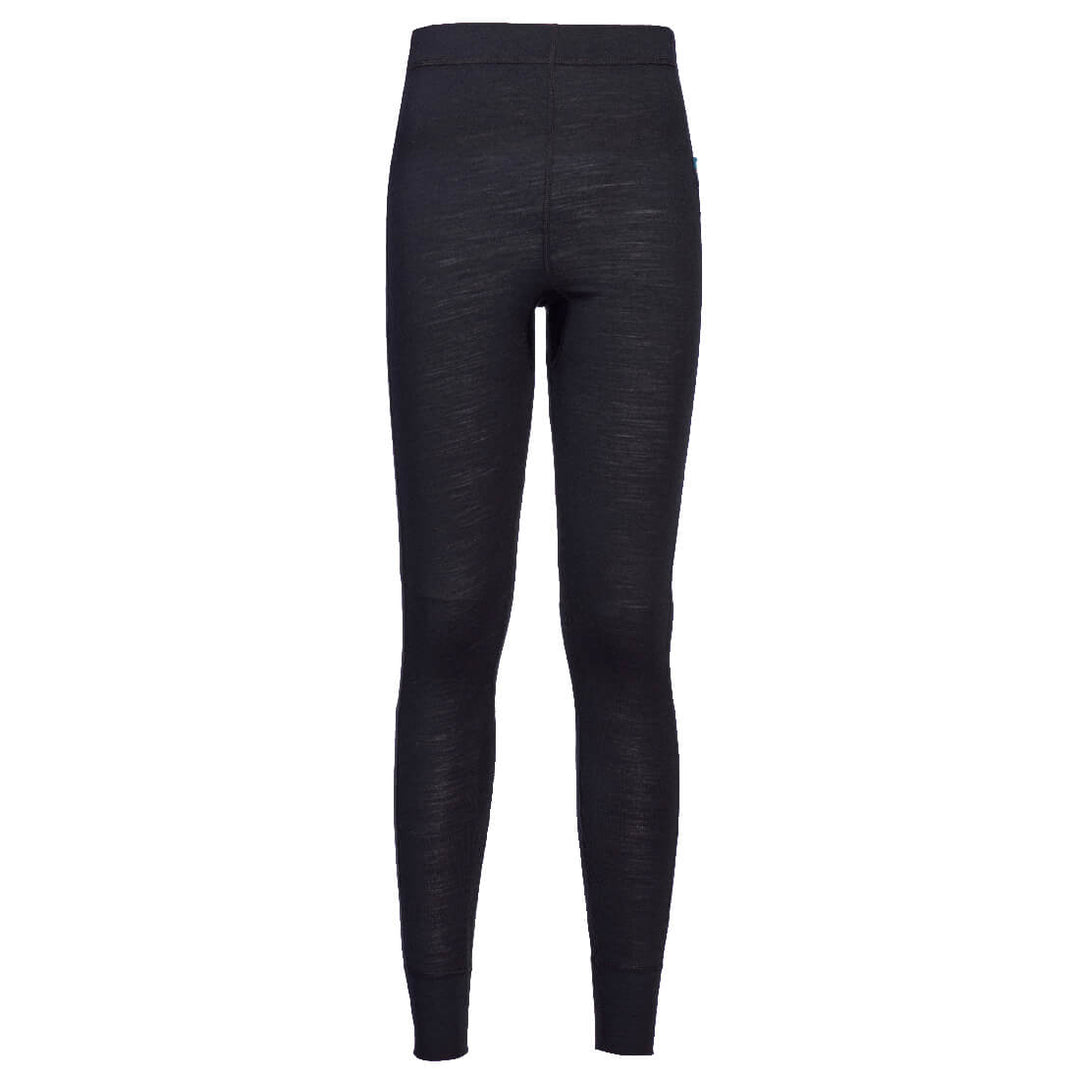 Portwest B181 Merino Wool Baselayer Thermal Leggings Black Main#colour_black