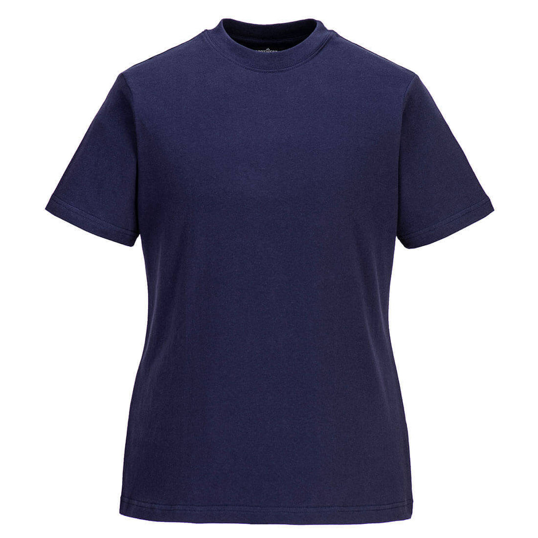 Portwest B192 Womens 100% Cotton T-Shirt Navy Main#colour_navy