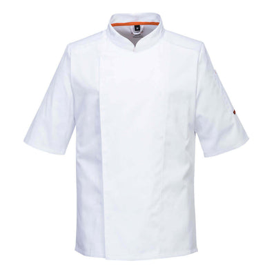 Portwest C746 Stretch Mesh Air Pro Short Sleeve Jacket White Main#colour_white