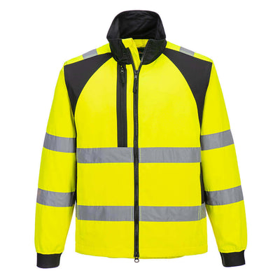 Portwest CD861 WX2 Eco Hi-Vis Work Jacket Yellow/Black Main#colour_yellow-black