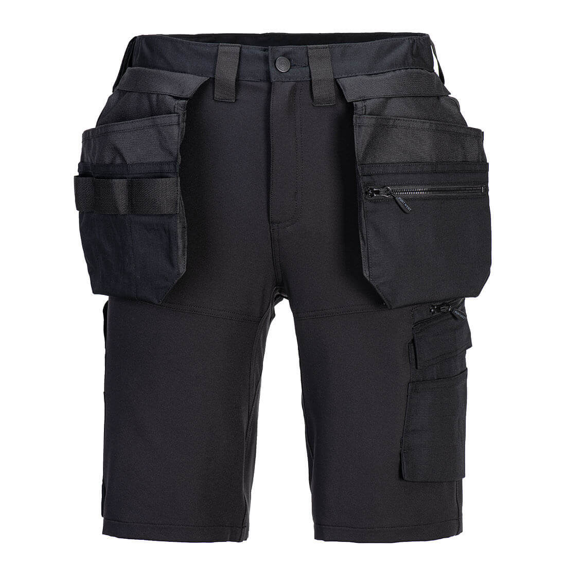 Portwest DX451 DX4 Craft 4-Way Stretch Holster Shorts Black Main#colour_black