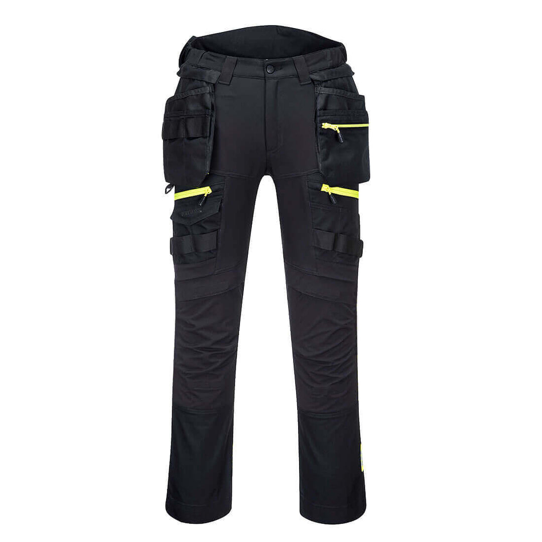 Portwest DX452 DX4 Womens 4-Way-Stretch Detachable Holster Pocket Trousers Black Main#colour_black