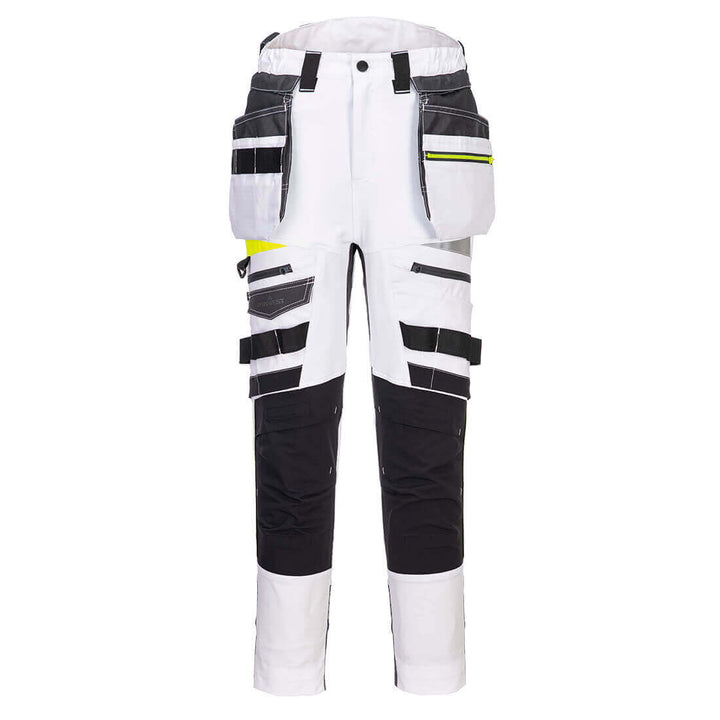 Portwest DX452 DX4 Womens 4-Way-Stretch Detachable Holster Pocket Trousers White Main#colour_white