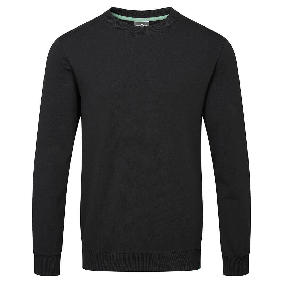 Portwest EC300 Organic Cotton Recyclable Sweatshirt Black Main#colour_black