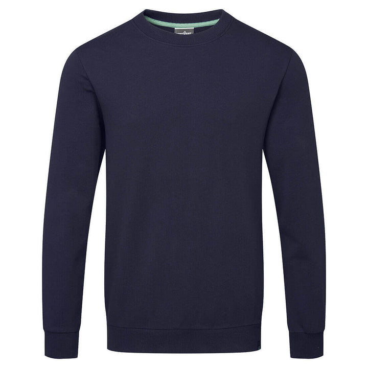 Portwest EC300 Organic Cotton Recyclable Sweatshirt Navy Main#colour_navy