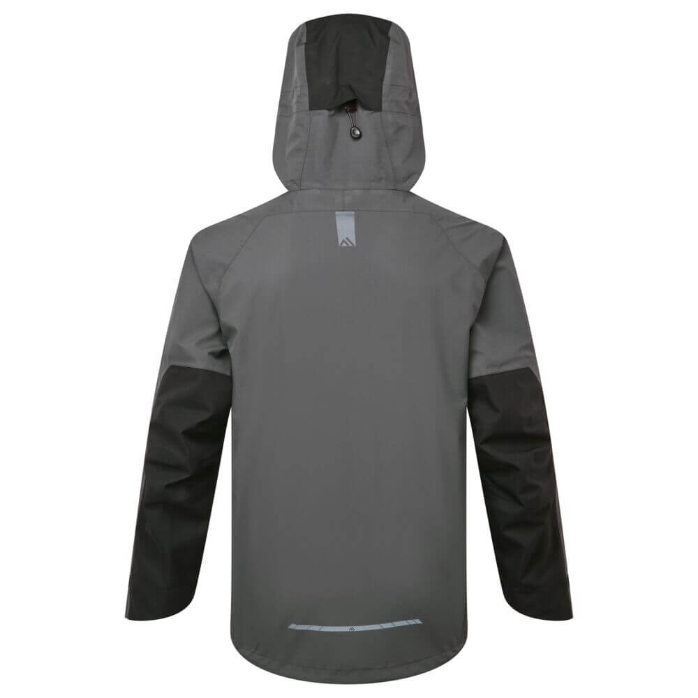 Portwest EV460 EV4 Breathable Waterproof Shell Jacket Metal Grey Rear#colour_metal-grey