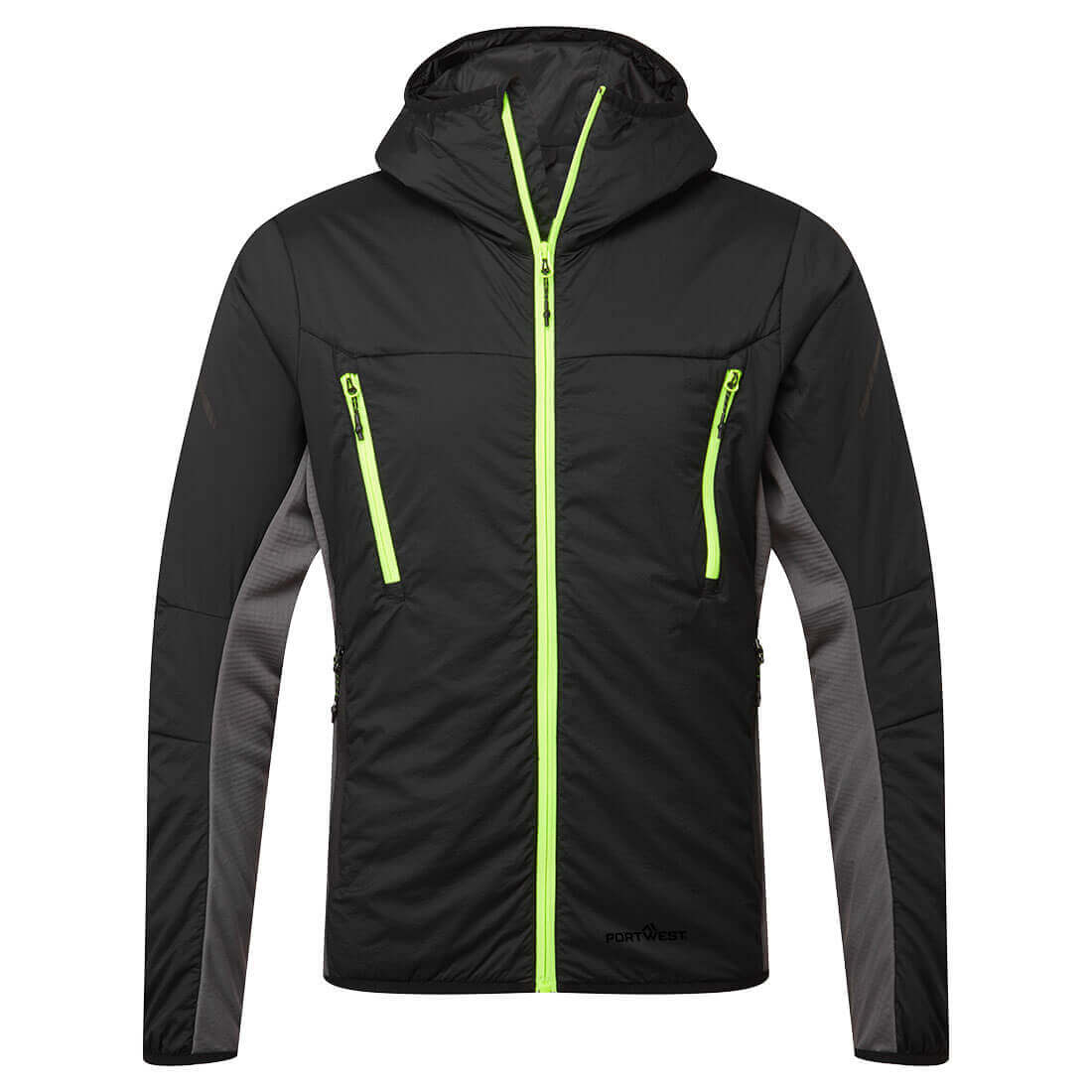 Portwest EV470 EV4 Insulated Water Resistant Hybrid Jacket Black Main#colour_black