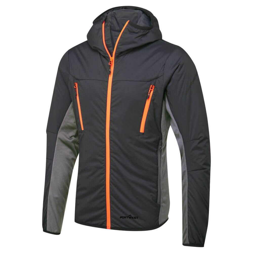 Portwest EV470 EV4 Insulated Water Resistant Hybrid Jacket Metal Grey Image 2#colour_metal-grey