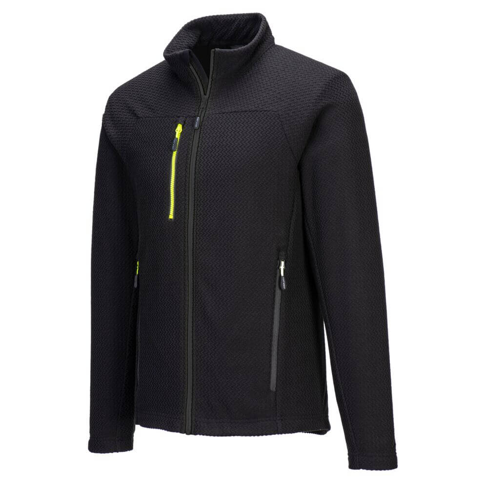 Portwest EV480 EV4 Textured Slim Fit Stretch Fleece Black Image 2#colour_black