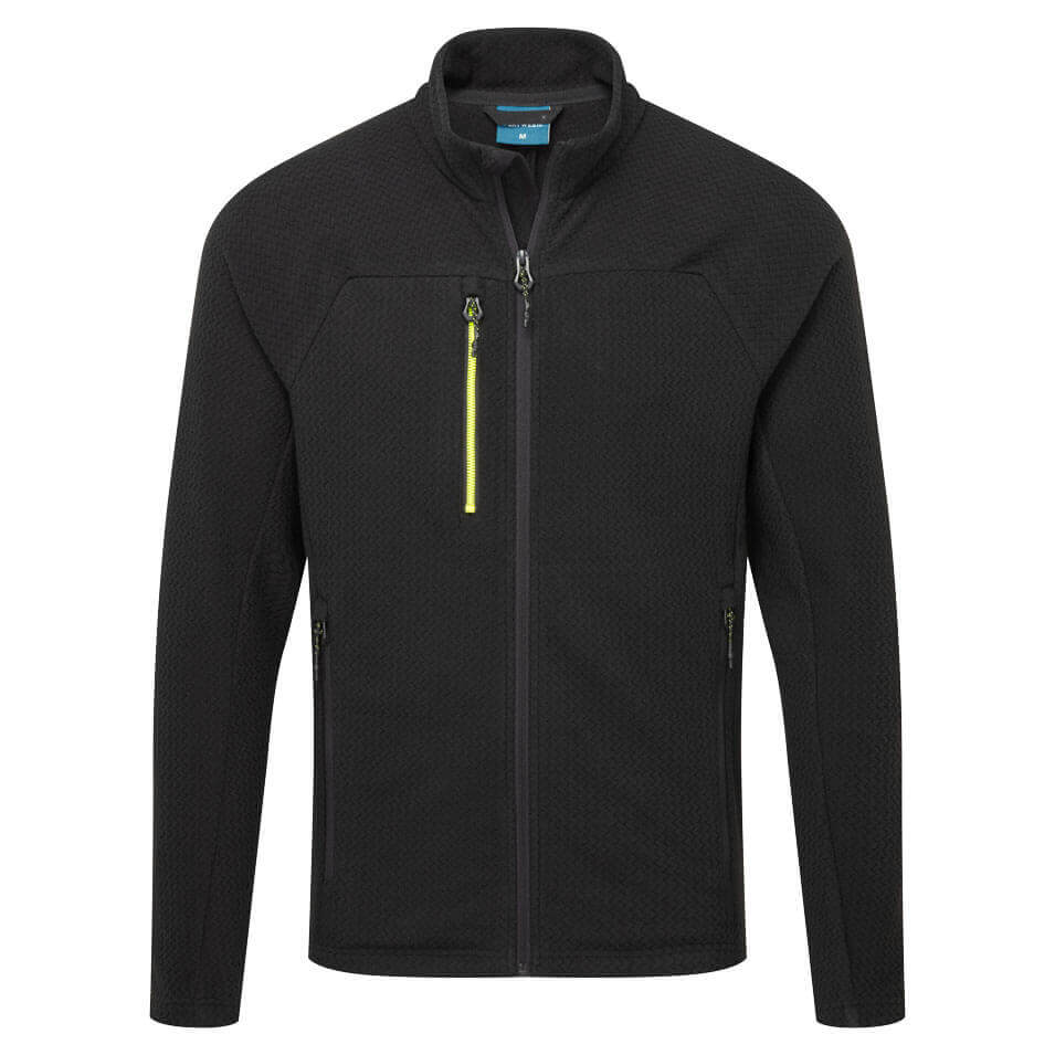 Portwest EV480 EV4 Textured Slim Fit Stretch Fleece Black Main#colour_black