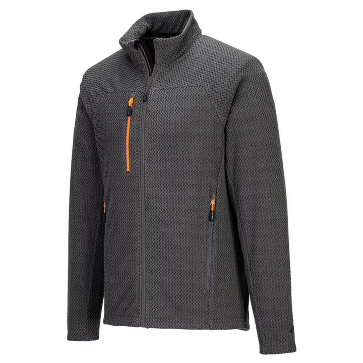 Portwest EV480 EV4 Textured Slim Fit Stretch Fleece Metal Grey Image 2#colour_metal-grey