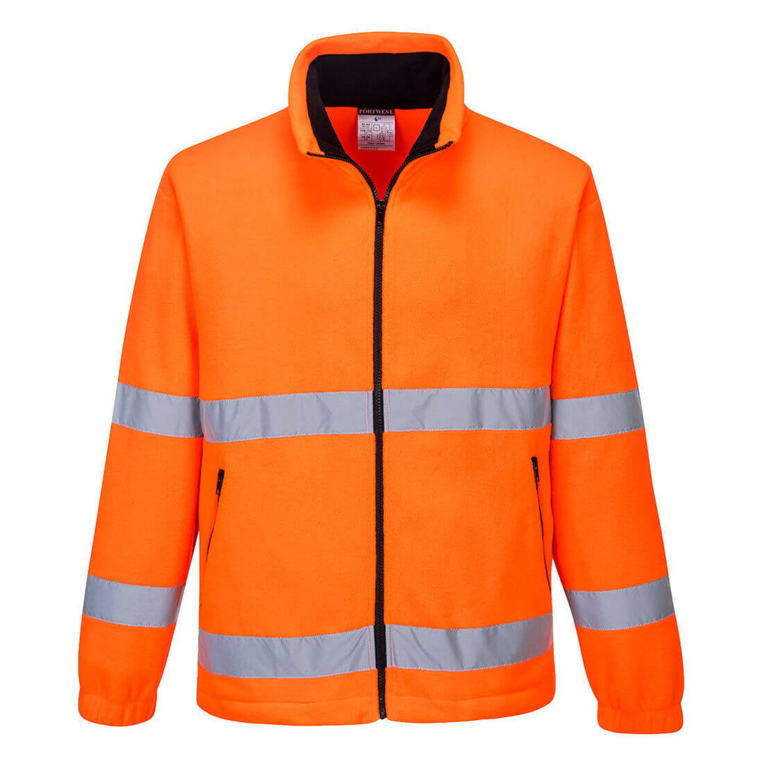 Portwest F303 Hi-Vis Windbreaker Anti-Pilling Durable Fleece Orange Main#colour_orange