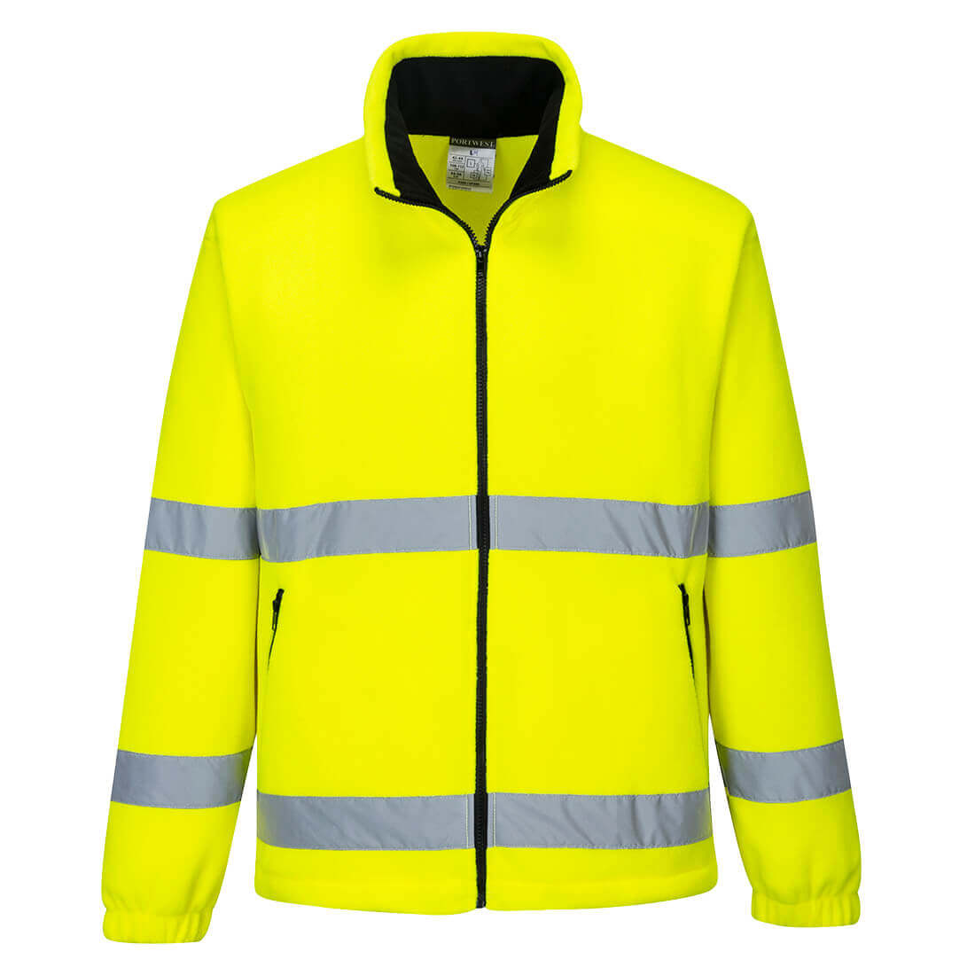 Portwest F303 Hi-Vis Windbreaker Anti-Pilling Durable Fleece Yellow Main#colour_yellow