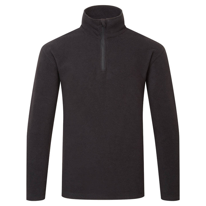 Portwest F409 Eco Pullover Quarter Zip Fleece Black Main#colour_black