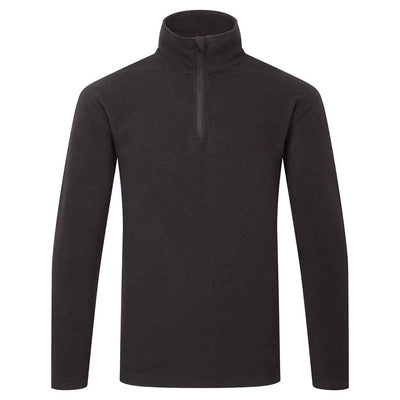 Portwest F409 Eco Pullover Quarter Zip Fleece Black Main#colour_black