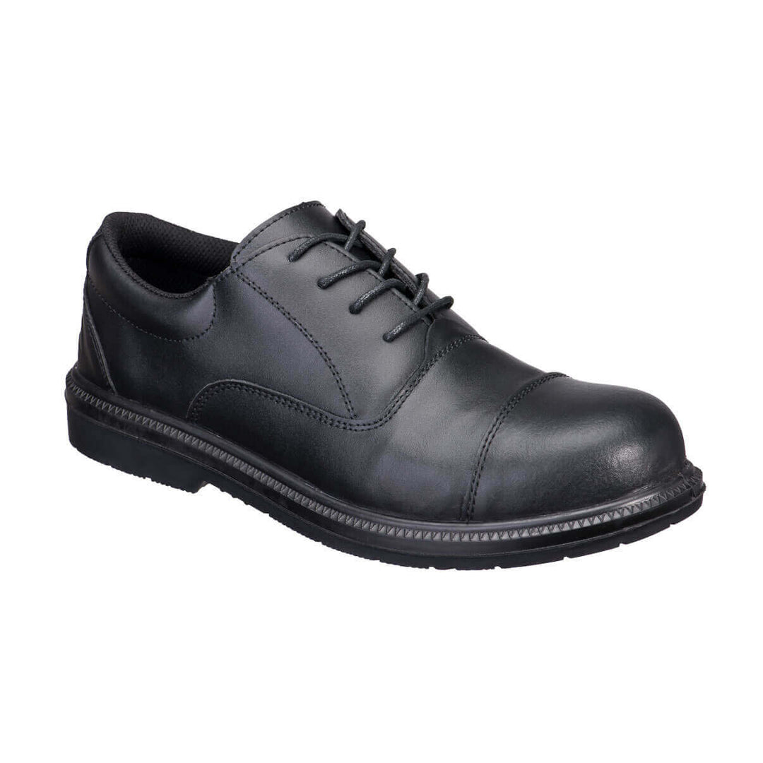 Portwest FD18 Steel Toe S3 SR FO Action Leather Executive Shoes Black Main#colour_black