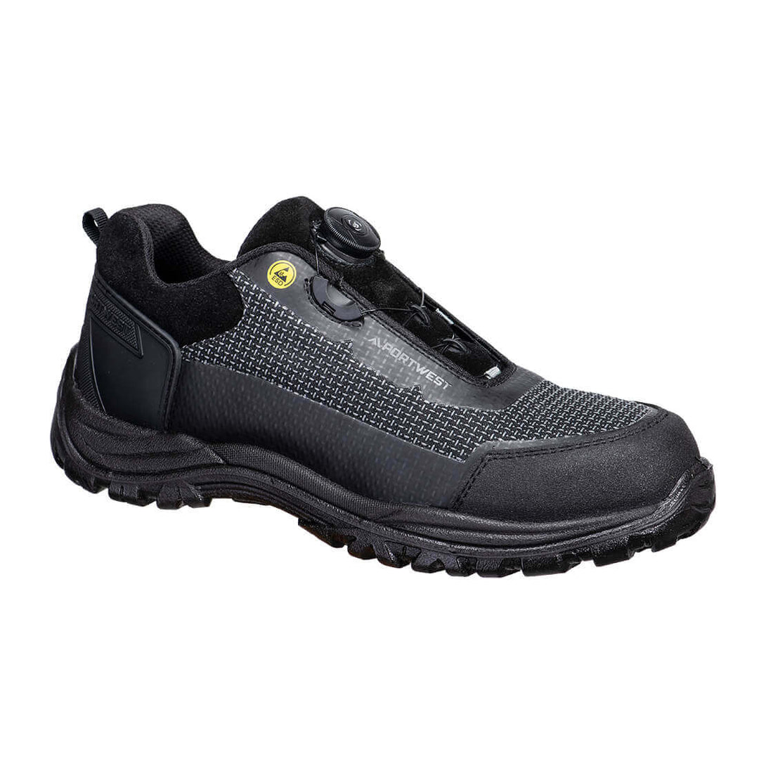 Portwest FE05 Girder Composite S3S ESD SR FO Low Shoes Black/Grey Main#colour_black-grey