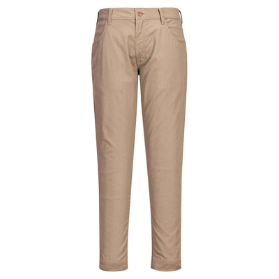 Portwest FR404 Bizflame 88/12 Stretch FR Work Pants Khaki Main#colour_khaki