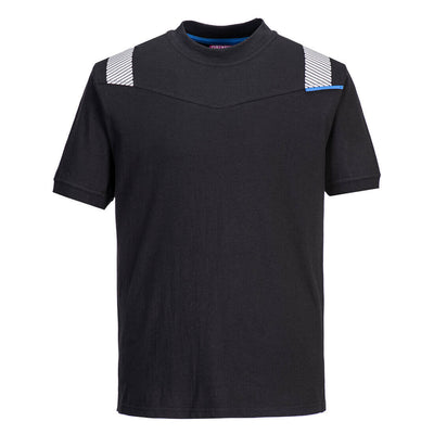 Portwest FR712 WX3 Inherent Flame Resistant T-Shirt Black Main#colour_black