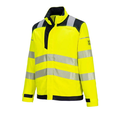 Portwest FR714 PW3 FR Hi-Vis Work Jacket Yellow/Black Image 2#colour_yellow-black