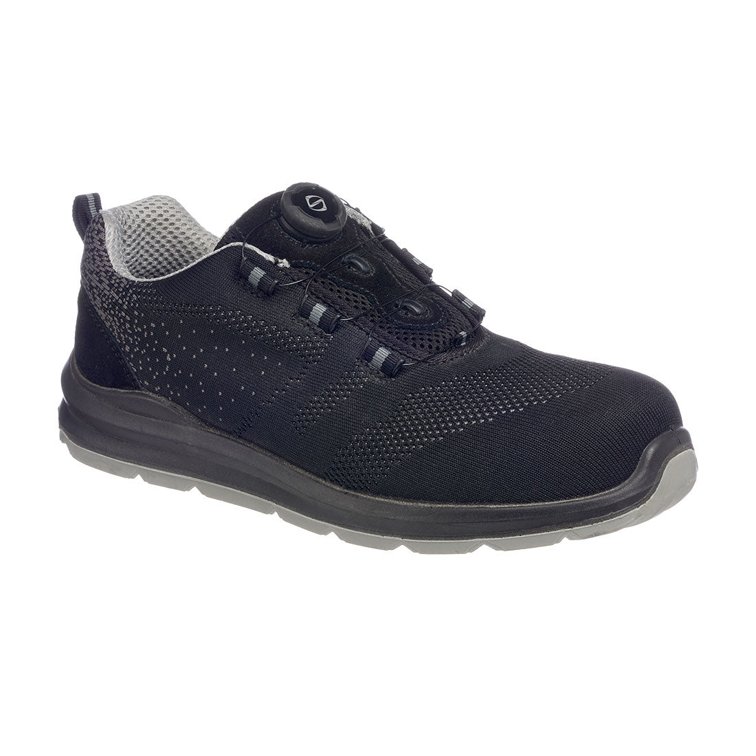 Portwest FT08 Portwest Compositelite Wire Lace Safety Trainers S1P 1#colour_black-grey