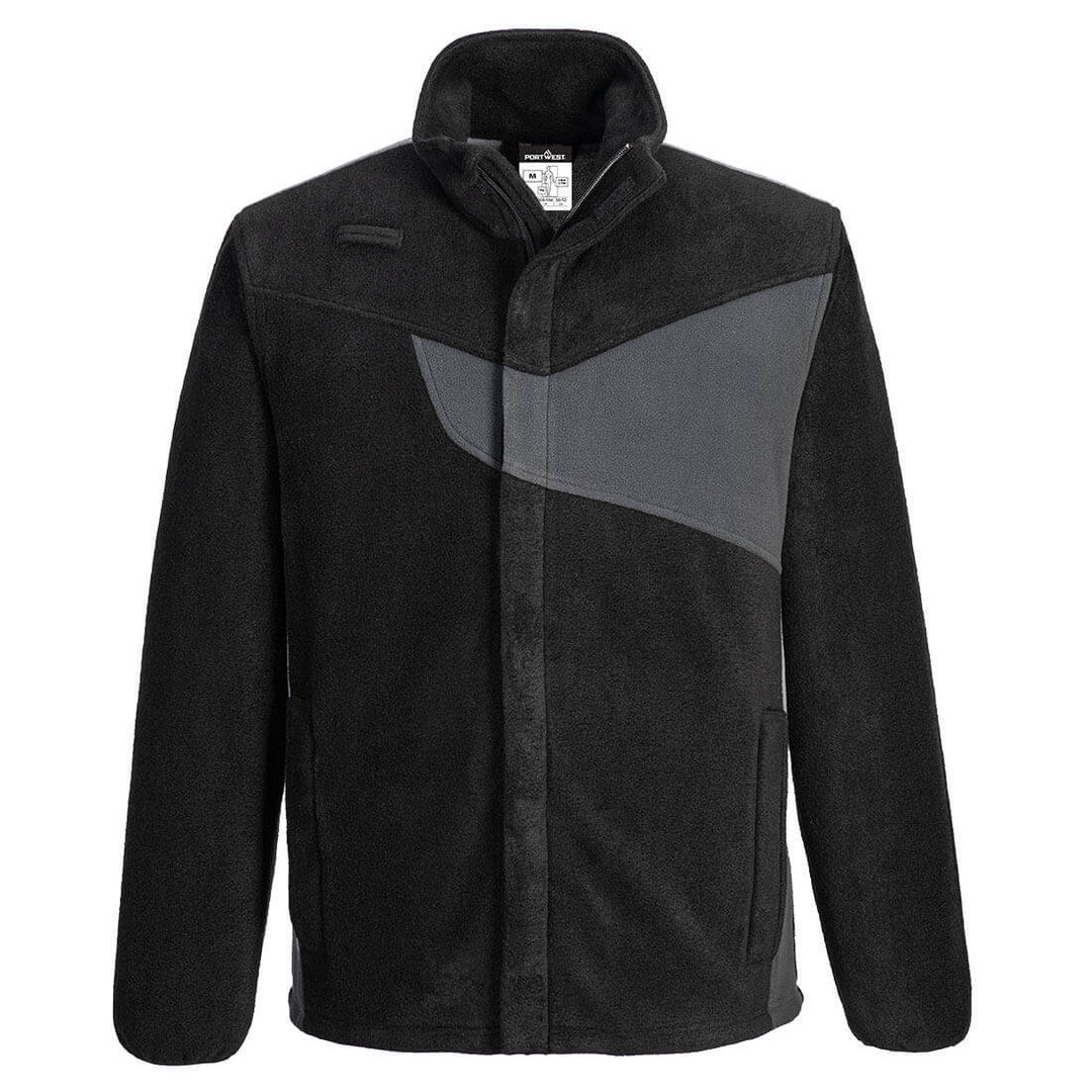 Portwest PW270 PW2 Anti-Pilling Durable Fleece Black/Zoom Grey Main#colour_black-zoom-grey