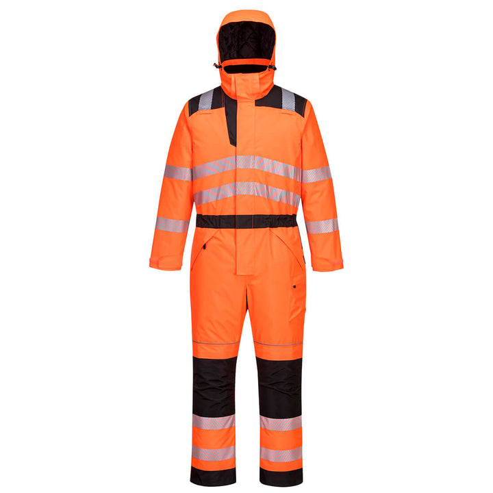 Portwest PW352 PW3 Hi Vis Winter Coveralls 1#colour_orange-black