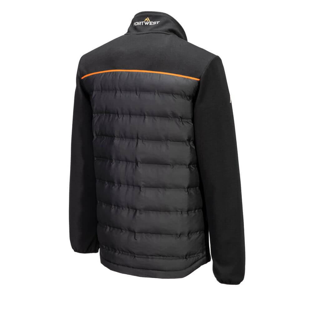 Portwest S381 Hybrid Baffle Jacket Black Image 3#colour_black