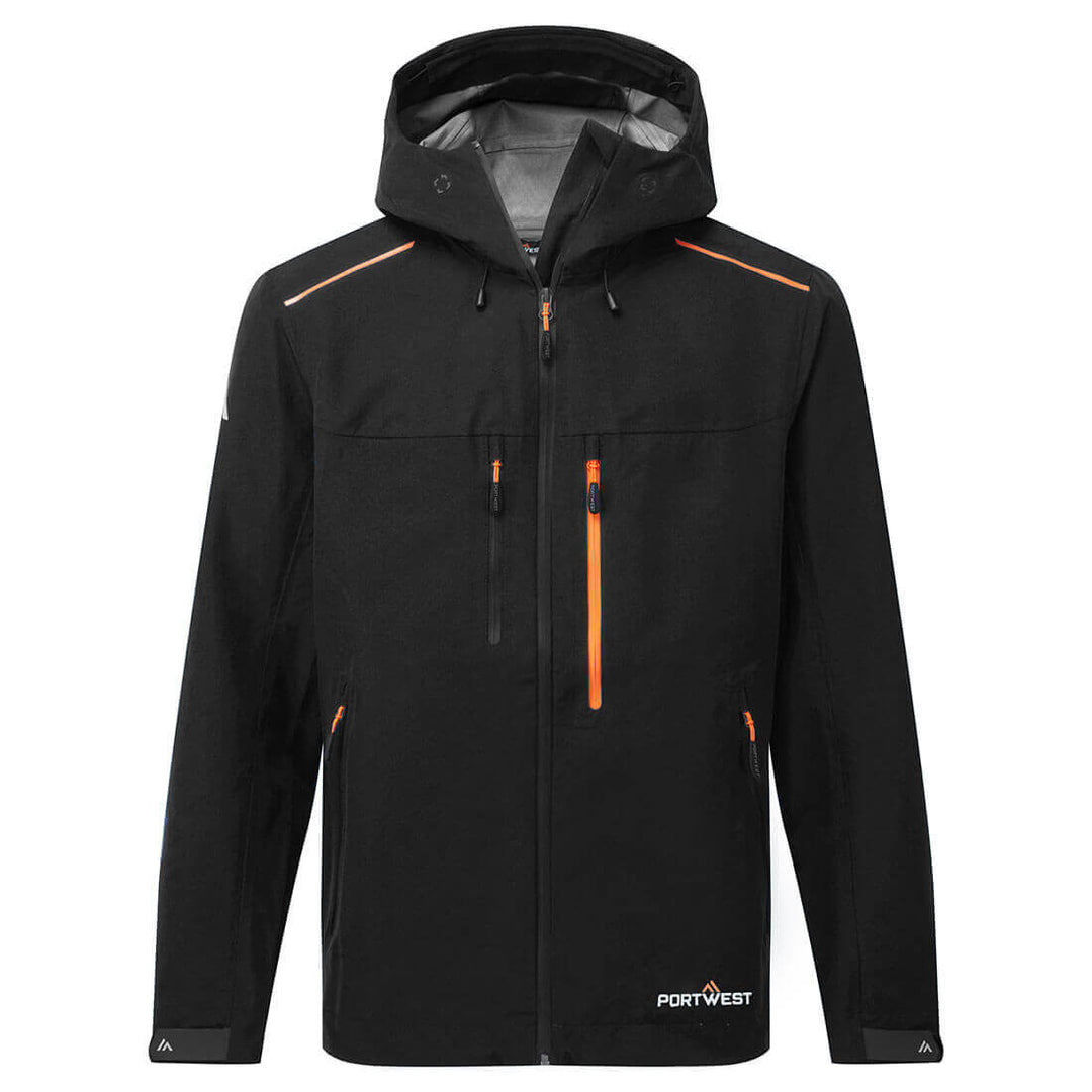 Portwest S385 Breathable Waterproof Shell Jacket Black Main#colour_black