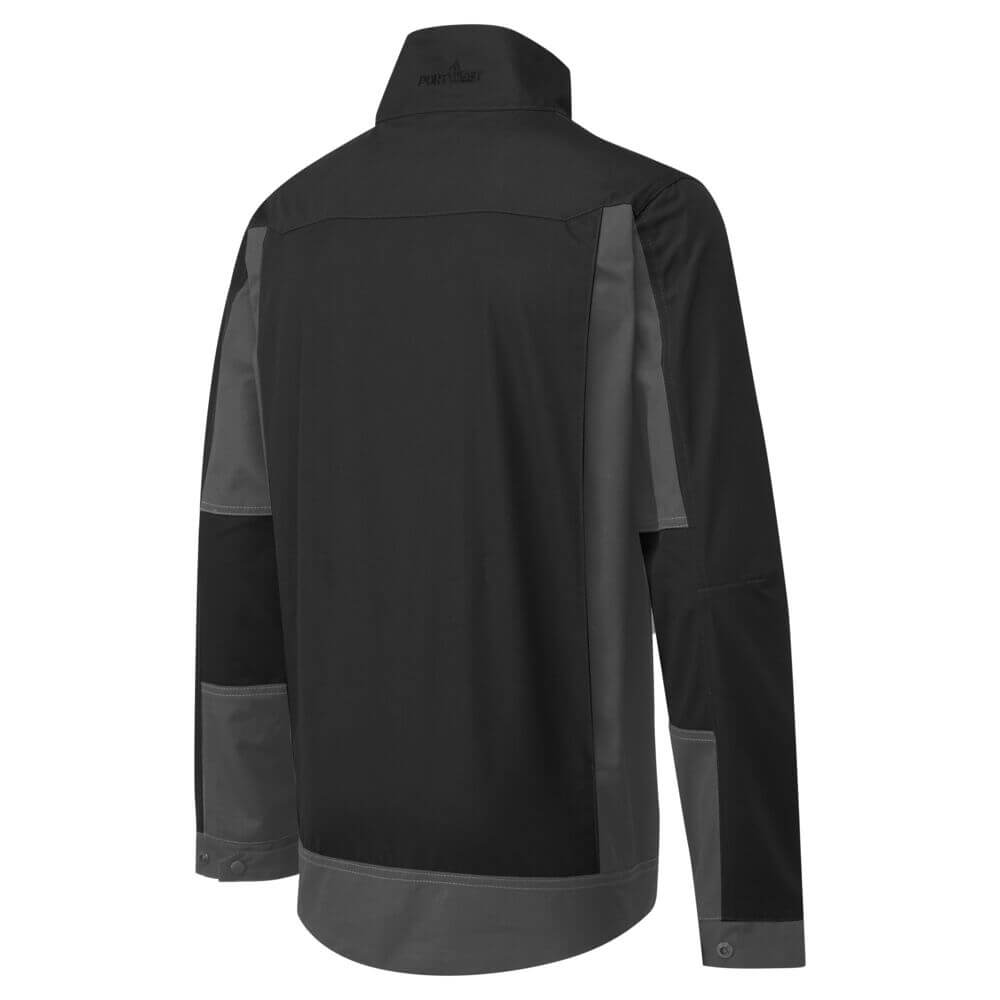 Portwest T745 WX3 Industrial Wash Jacket Black Image 3#colour_black