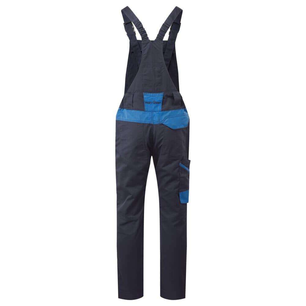 Portwest T746 WX3 Industrial Wash Bib and Brace Dark Navy Rear#colour_dark-navy