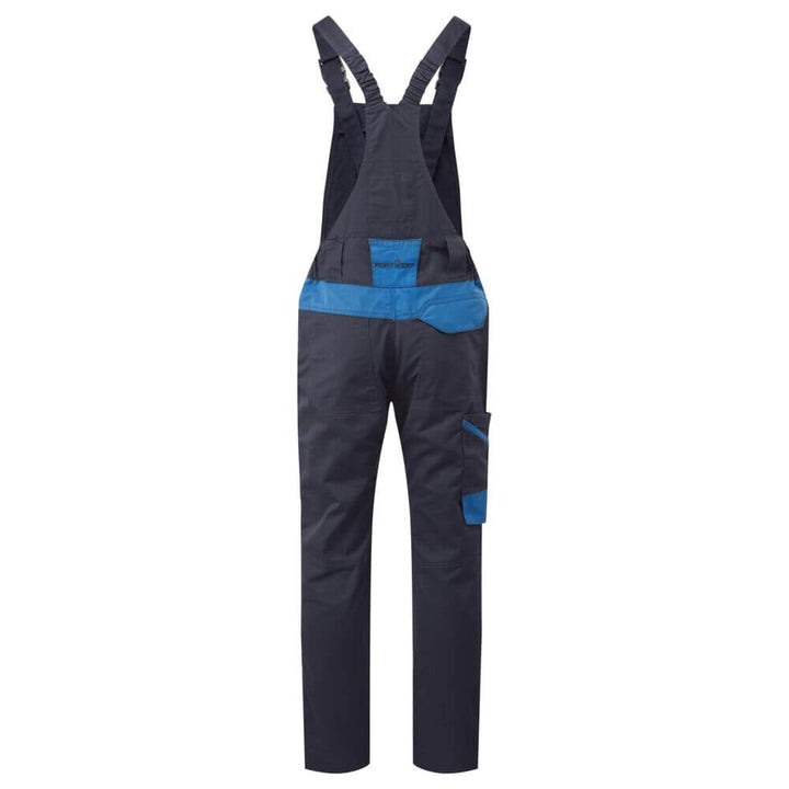 Portwest T746 WX3 Industrial Wash Bib and Brace Dark Navy Rear#colour_dark-navy