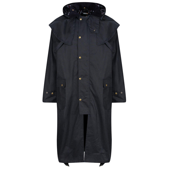 Regatta Professional Mens Cranbrook Longline Wax Jacket Navy 1#colour_navy