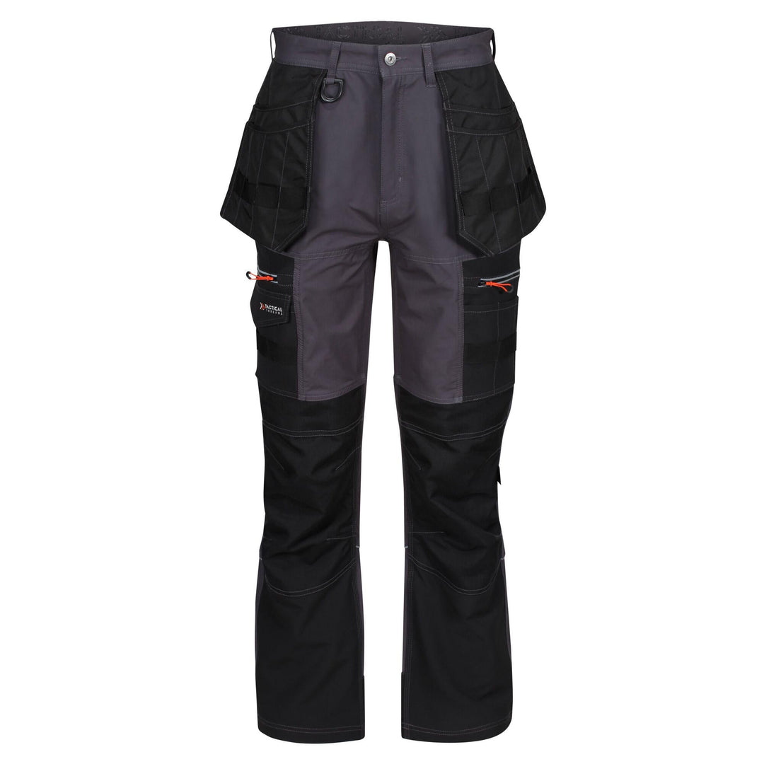 Regatta Professional Mens Infiltrate Softshell Stretch Trousers Iron Black 1