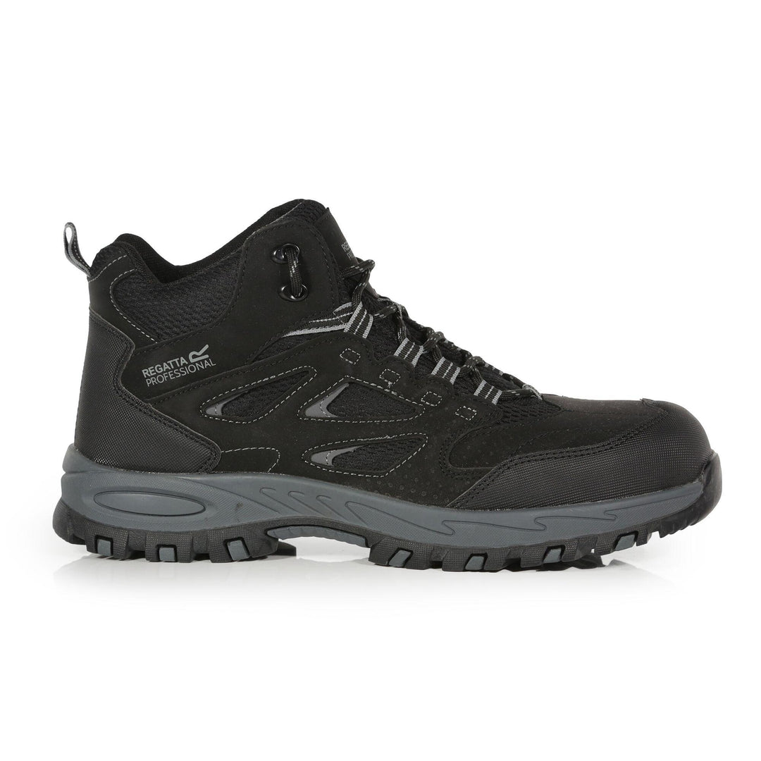 Regatta Professional Mens Mudstone Safety Hiker Boots Black Granite 2#colour_black-granite