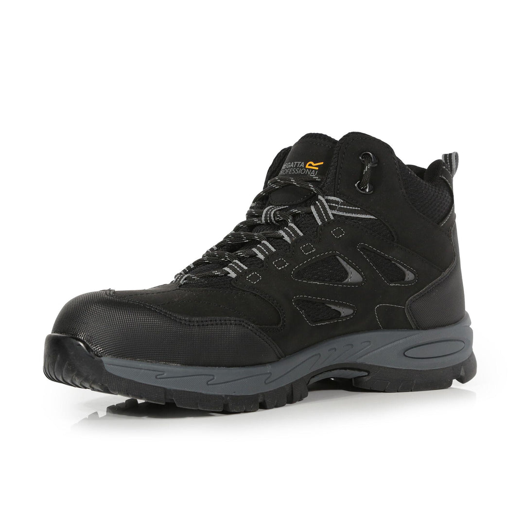 Regatta Professional Mens Mudstone Safety Hiker Boots Black Granite 3#colour_black-granite