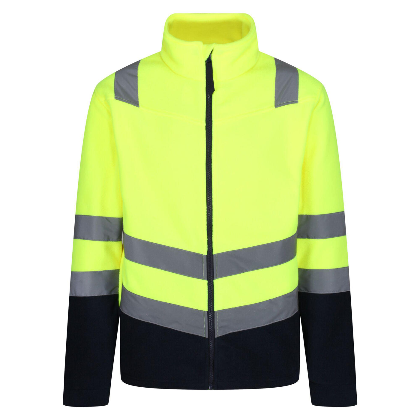 Regatta Professional Pro Hi Vis 250 Fleece Orange Navy 1#colour_orange-navy