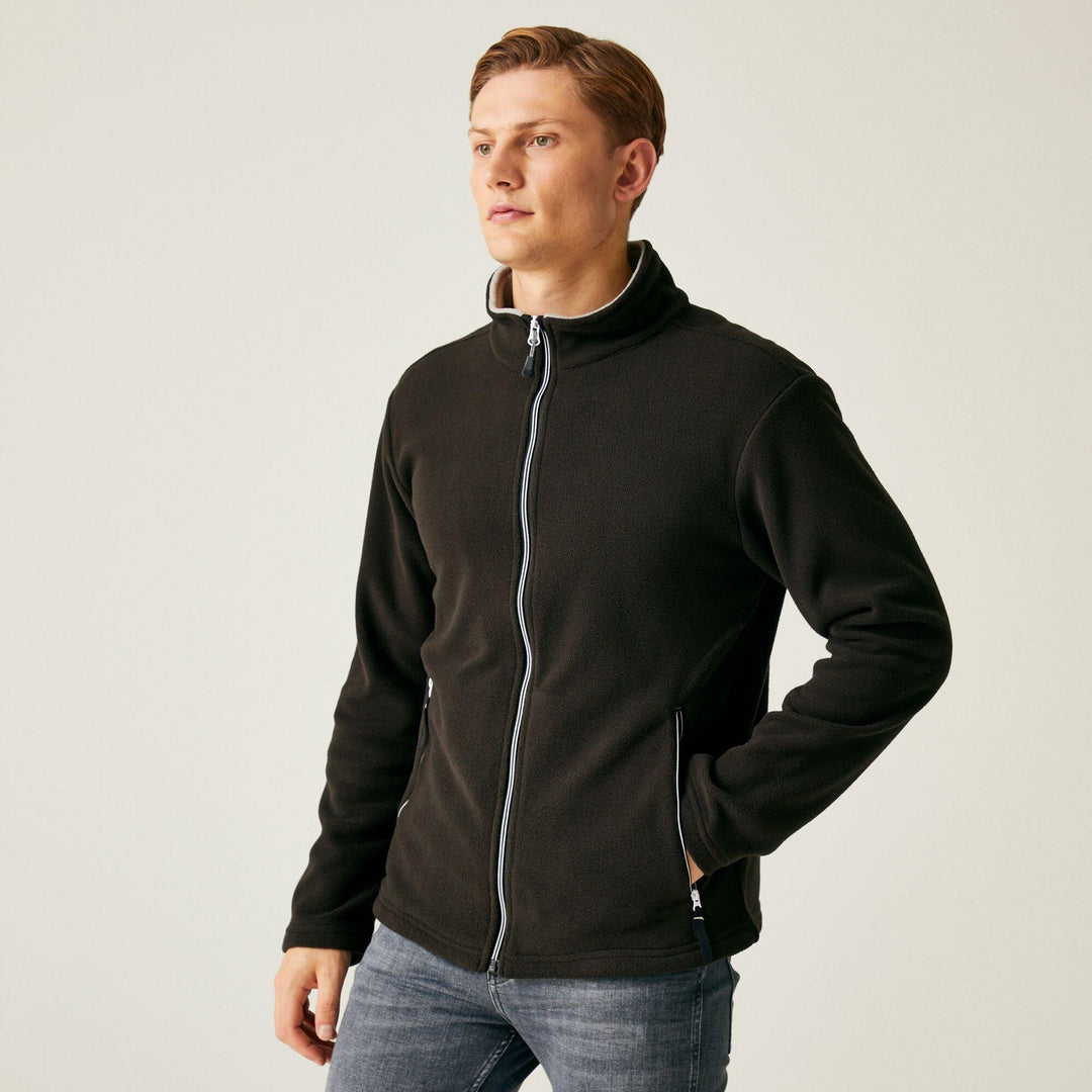 Regatta Professional Ascender Fleece Black/Mineral Grey Model 1#colour_black-mineral-grey