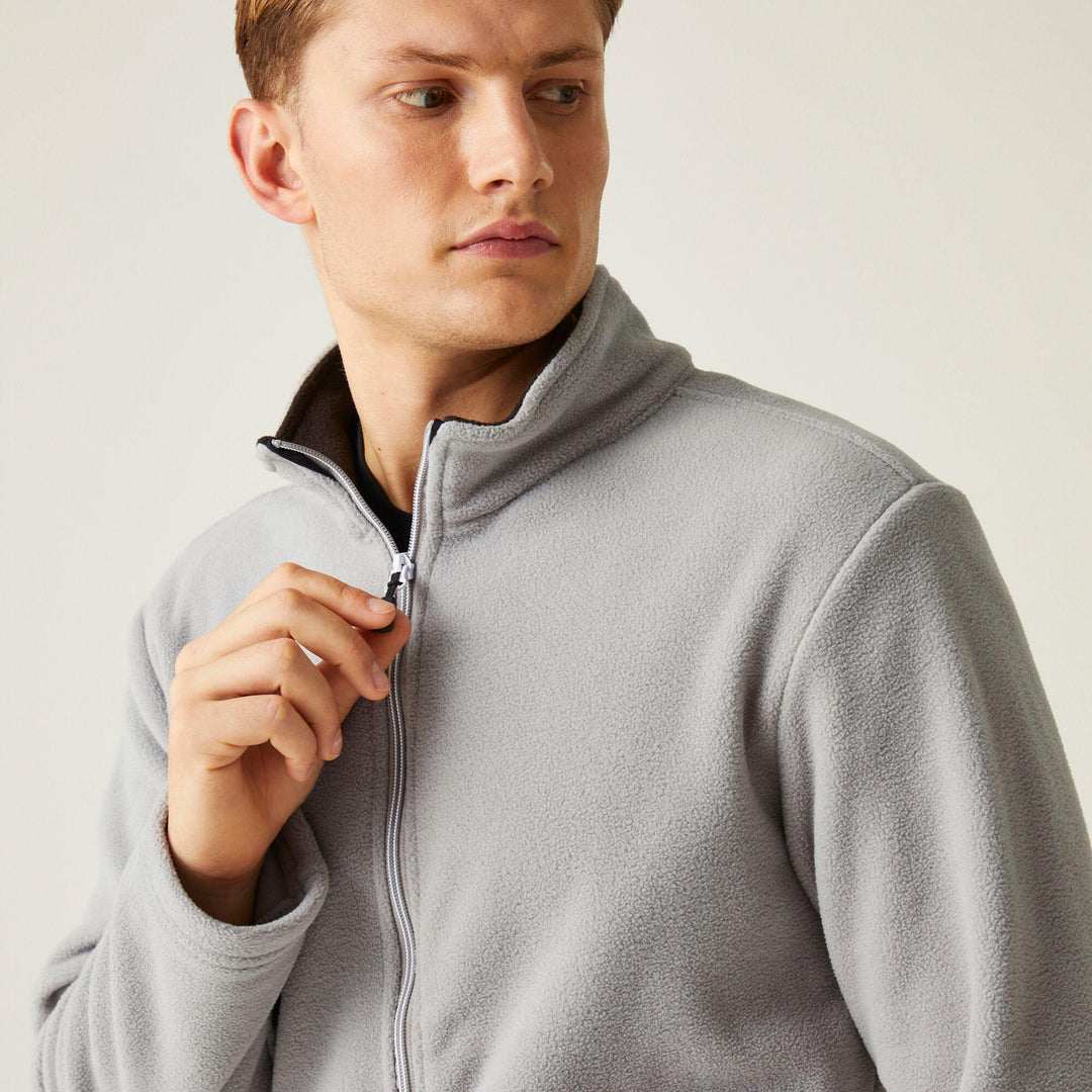 Regatta Professional Ascender Fleece Mineral Grey/Black Model 4#colour_mineral-grey-black