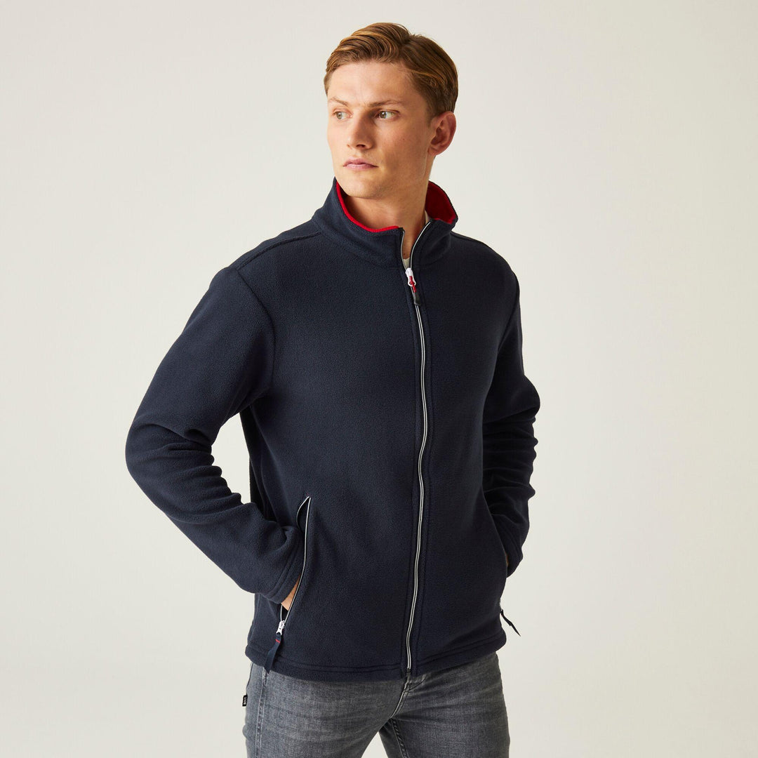 Regatta Professional Ascender Fleece Navy/Classic Red Model 1#colour_navy-classic-red