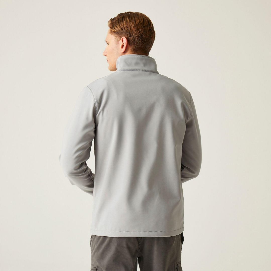 Regatta Professional Ascender Water Resistant Softshell Jacket Mineral Grey/Black Model 2#colour_mineral-grey-black