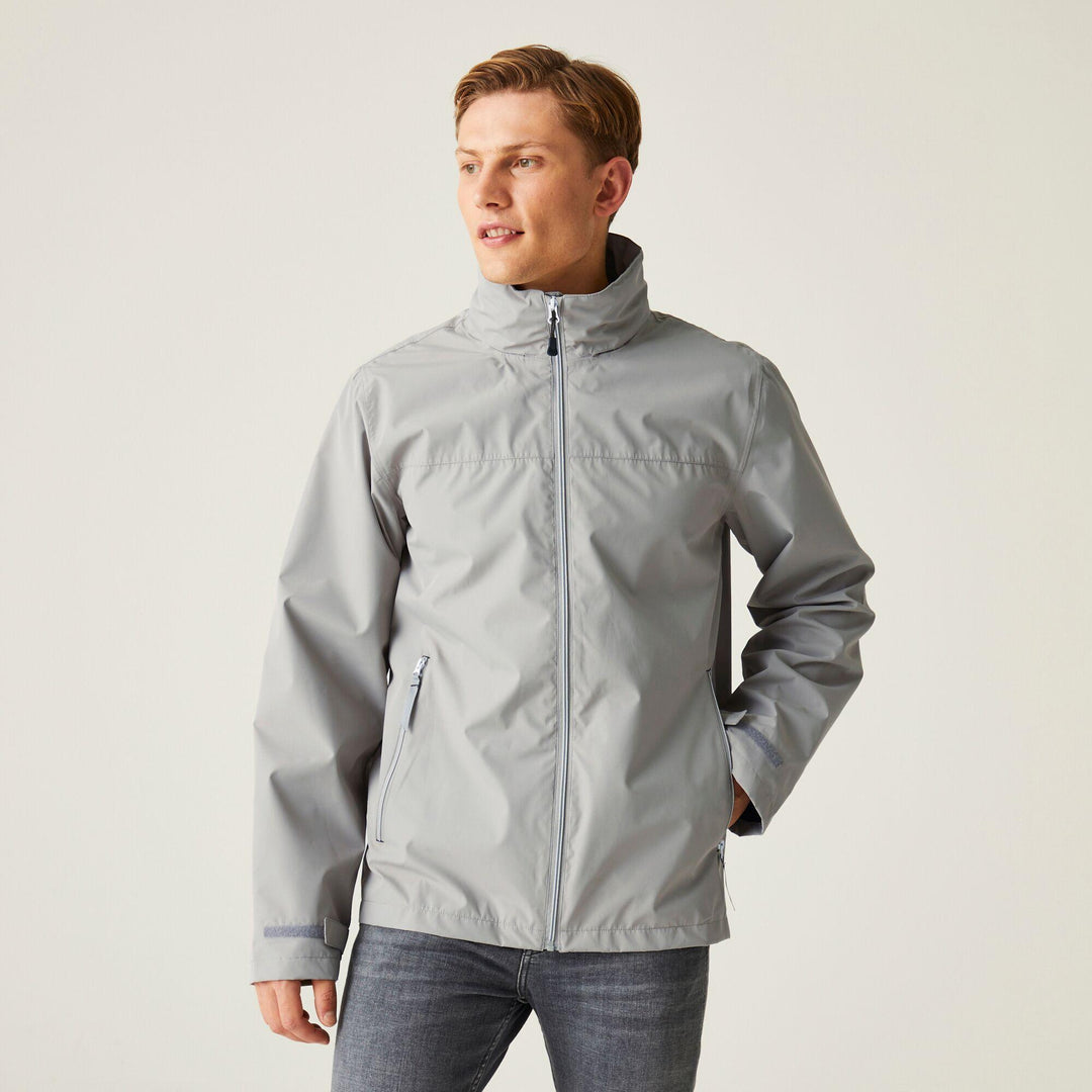 Regatta Professional Ascender Waterproof Shell Jacket Mineral Grey/Black Model 1#colour_mineral-grey-black