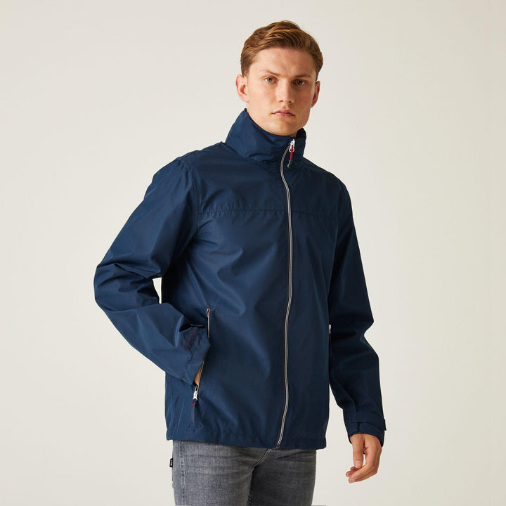 Regatta Professional Ascender Waterproof Shell Jacket Navy/Classic Red Model 1#colour_navy-classic-red