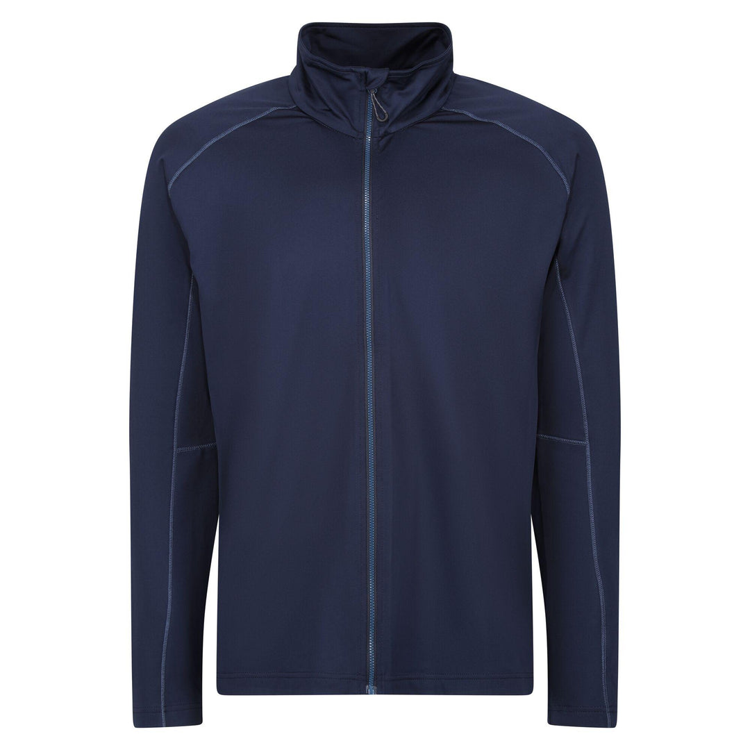 Regatta Professional Core Stretch Full Zip Mid Layer Sweatshirt Navy 1#colour_navy